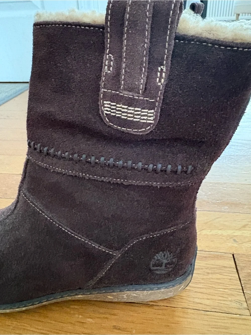 Timberland Women's Dark Brown Suede Fleece-Lined Winter Boots